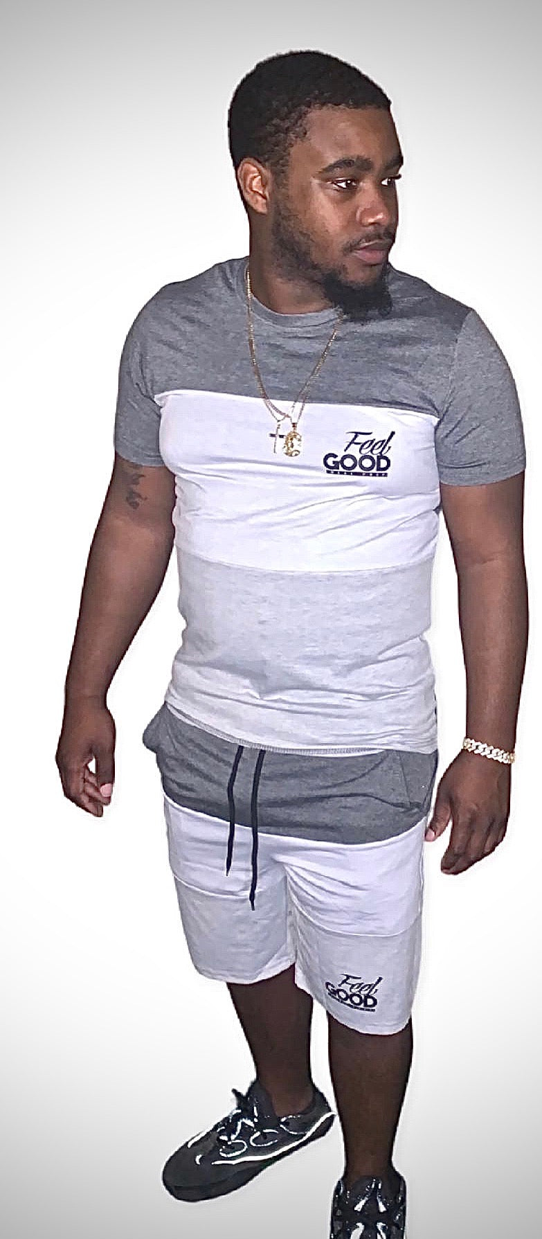 Men Grey Track Set
