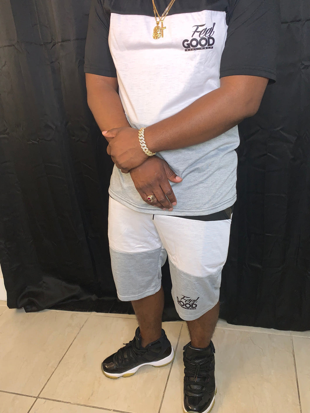 Men Black Track Set